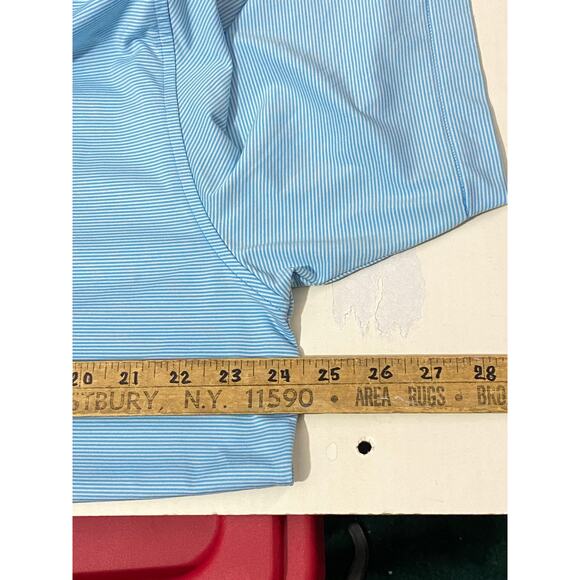 Peter Millar Polo Shirt Men's Large Blue Summer Comfort Golf Windsor Stretch - Picture 3 of 9